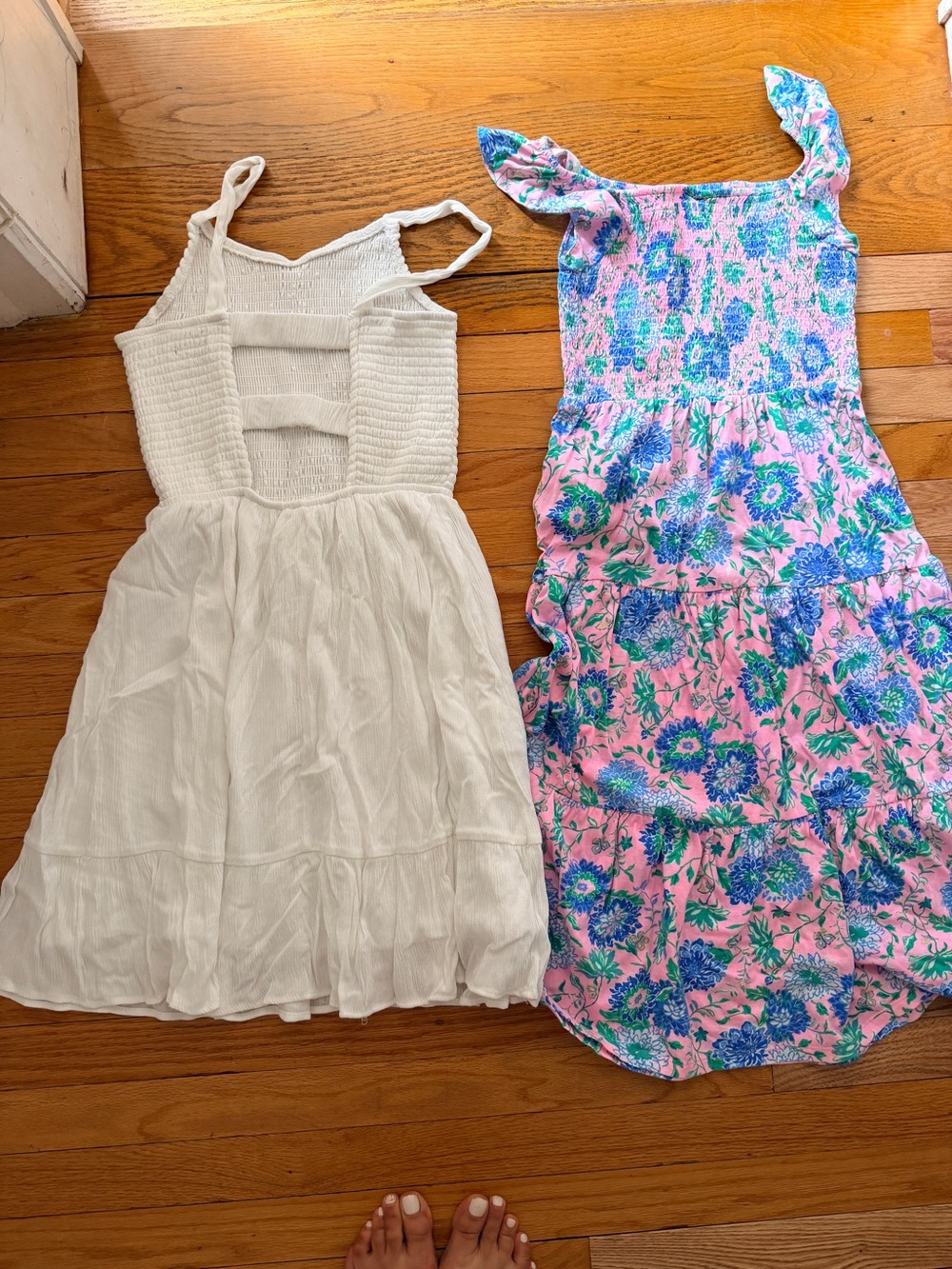 Blue and pink Lilly  Pulitzer & white art class dresses